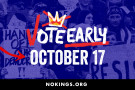 No Kings Vote Early logo