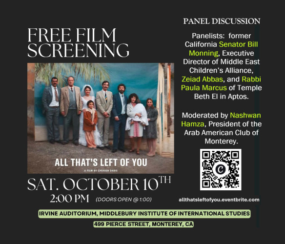 All That's Left of You - Free film screening and panel discussion Sat, October 10, 2026, 2 pm - 5:30 pm