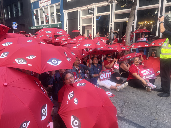 Nurses in front of ICE Office in San Francisco Demanding It's Closure