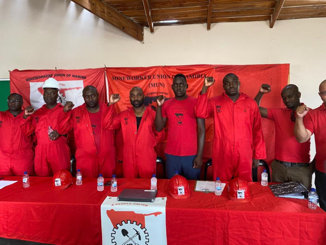 The fired Namibian Rossing Mine Union Leaders Fired
