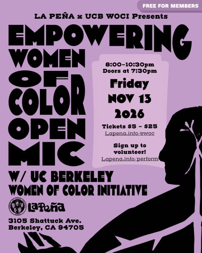 La Peña Cultural Center, 3105 Shattuck Avenue, Berkeley, CA 94705