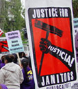 Justice for Janitors stage protest