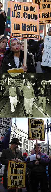 Haitians March in Support of Aristide - Source http://www.uhhp.com/