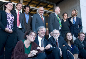 7 of PepperSpray8 with Legal Team, 9/21. Photo by Matt Fitt.