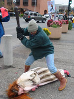 street theater re-enactment