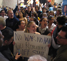 Chanting Against USMC Recruiters