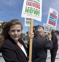 Jennifer Mackay, president of the Society of Professional Engineering Employees in Aerospace and Boe