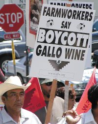 Hey-Hey! Ho-Ho! Gallo's Greed Has Got To Go!