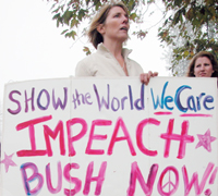 Protests Near Reagan Presidential Library Air Force One Pavillion Dedication