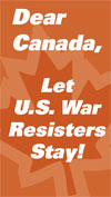 US Conscientious Objectors Denied Asylum in Canada