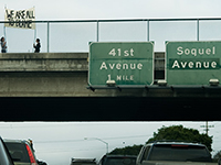 Freeway Banner Manifesto from Santa Cruz to Watsonville