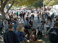 Raging Grannies and Trash Orchestra Defend Drummers from SCPD