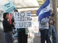 Pickets Protest Election at Honduran Consulate in S. F.