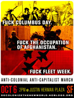 West Coast Anti-Colonial, Anti-Capitalist March Says, "Fuck Columbus Day"