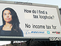 "Corrected" Billboard Applauds Corporate Tax Loopholes