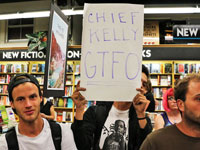 Protesters Confront Salinas Police Chief at Bookstore Appearance in Santa Cruz