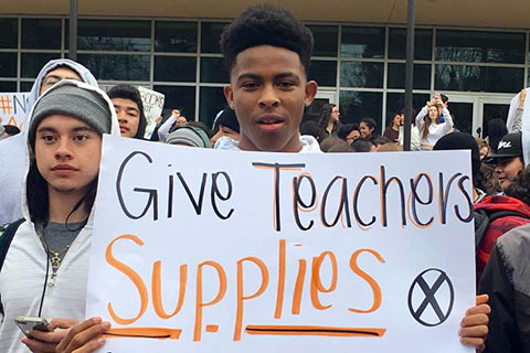 Students and Teachers Hit the Streets in Walkout Against Gun Violence