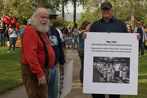 Calling Out Samsung on International Workers Day in San José