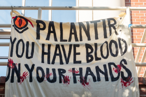 Demonstrators Swarm Palantir Headquarters Over Contracts with ICE