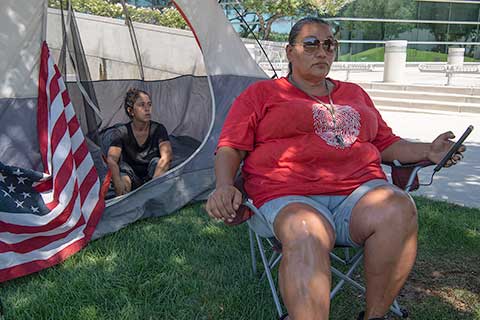 Protest for Better Treatment of the Homeless Held at Fresno City Hall