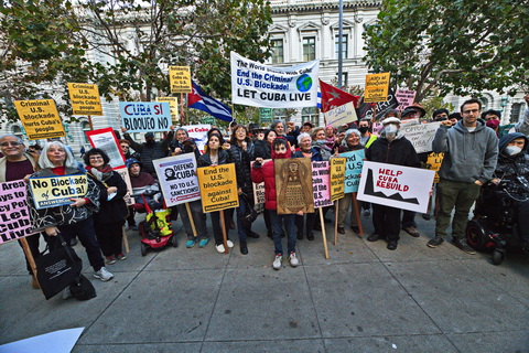 Demonstration Calls for Nancy Pelosi to Let Cuba Live