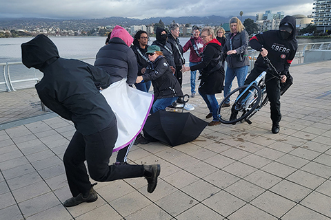 TERFs told to "Get Out of Oakland!"